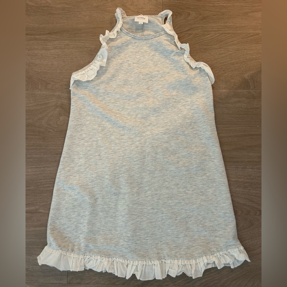 Jersey knit dress with ruffle detail